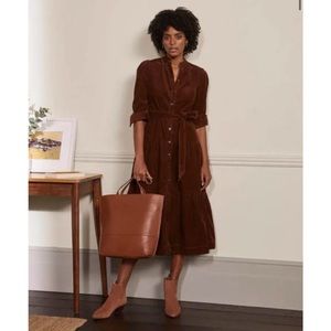 Boden Corduroy Ellen Tiered Shirt Dress 4P